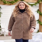 Reversible Suede-Look & Teddy Coat image number 3