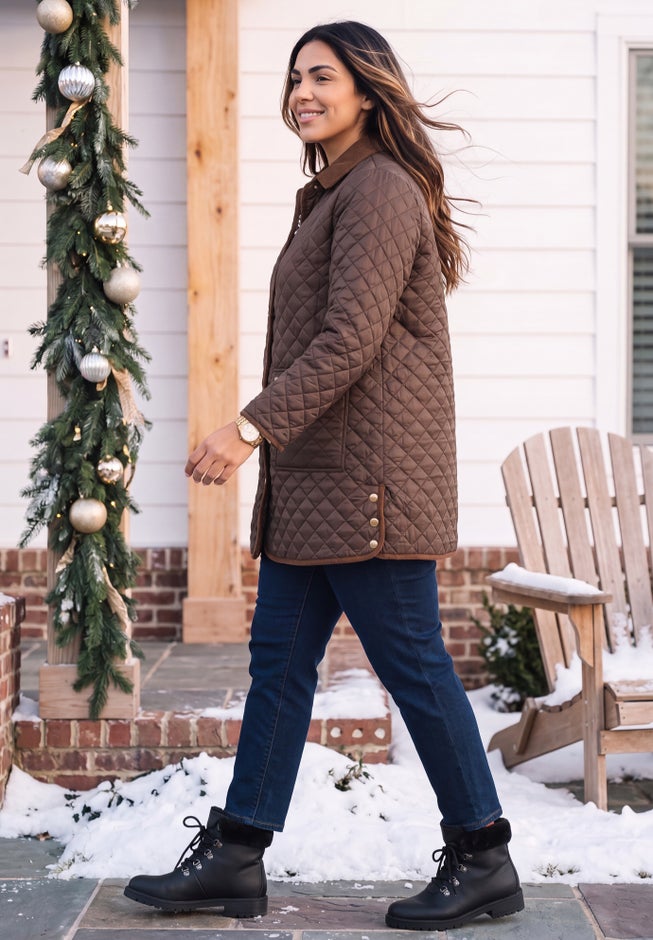 Diamond Quilted Barn Coat image number 2