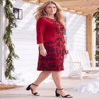 Jacquard Colorblock Dress image number 2