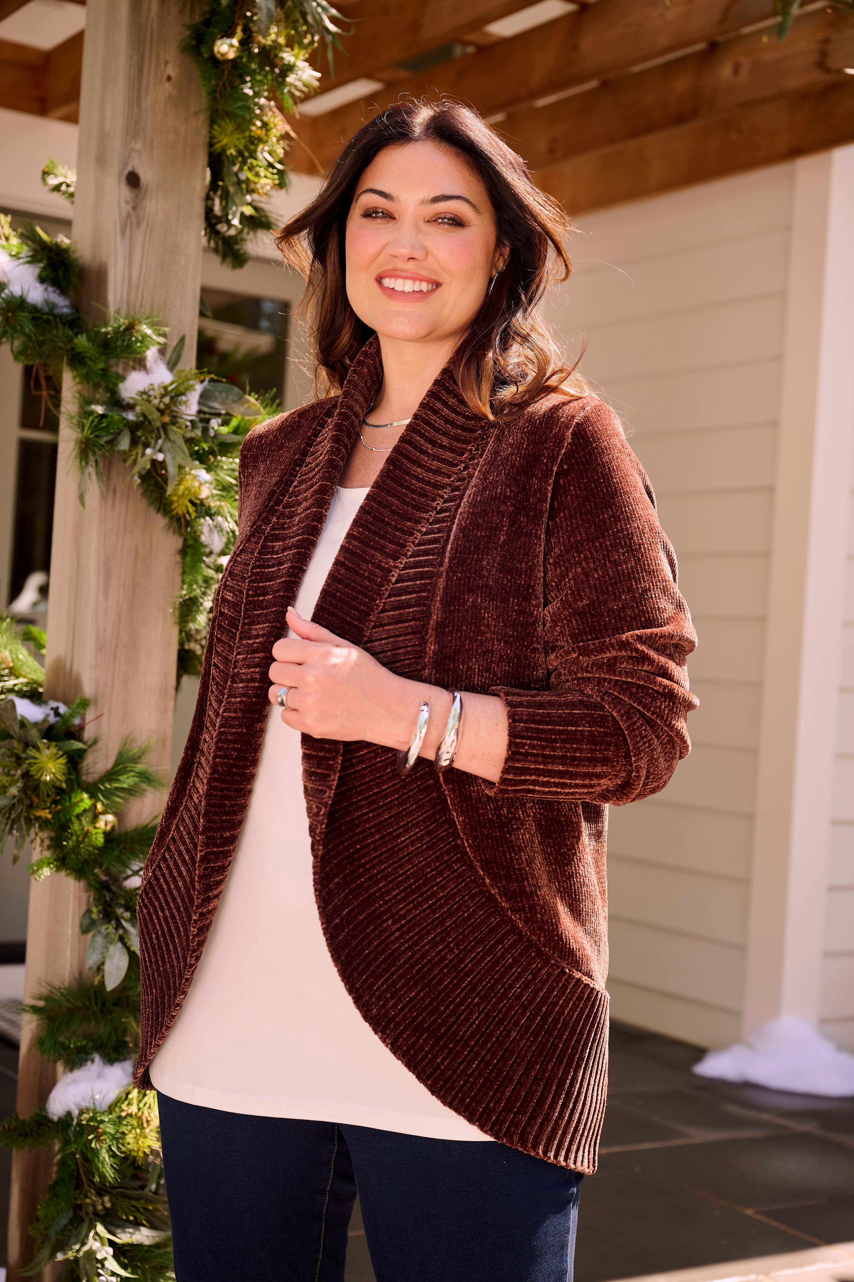 Chenille Cocoon Cardigan image number 2