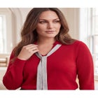 Pullover Tie-Collar Sweater image number 0