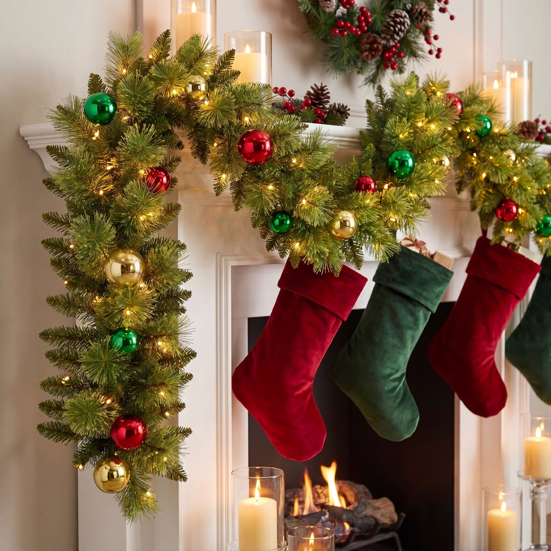 9 Ft. Pre-lit Decorated Garland image number 3