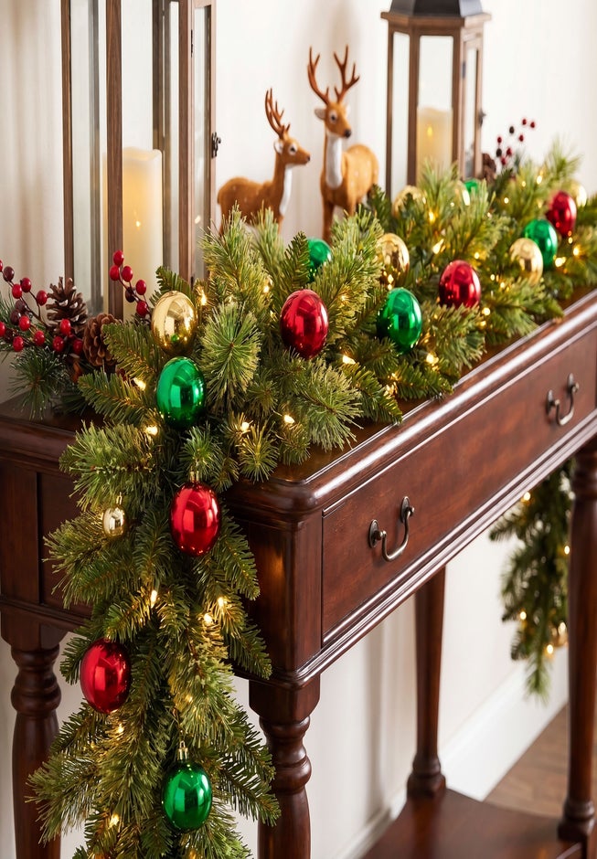 9 Ft. Pre-lit Decorated Garland image number 6