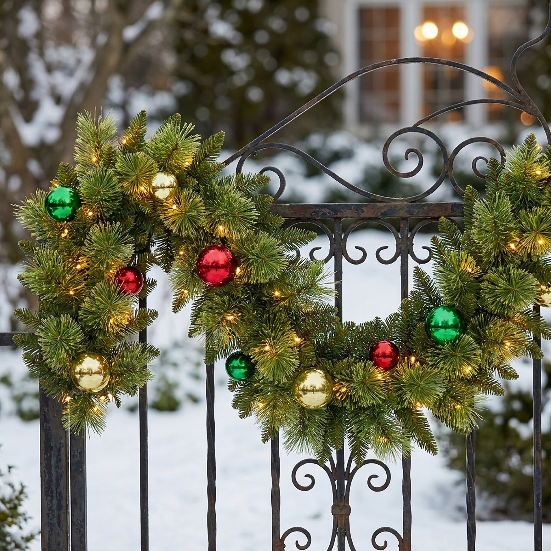 9 Ft. Pre-lit Decorated Garland image number 0