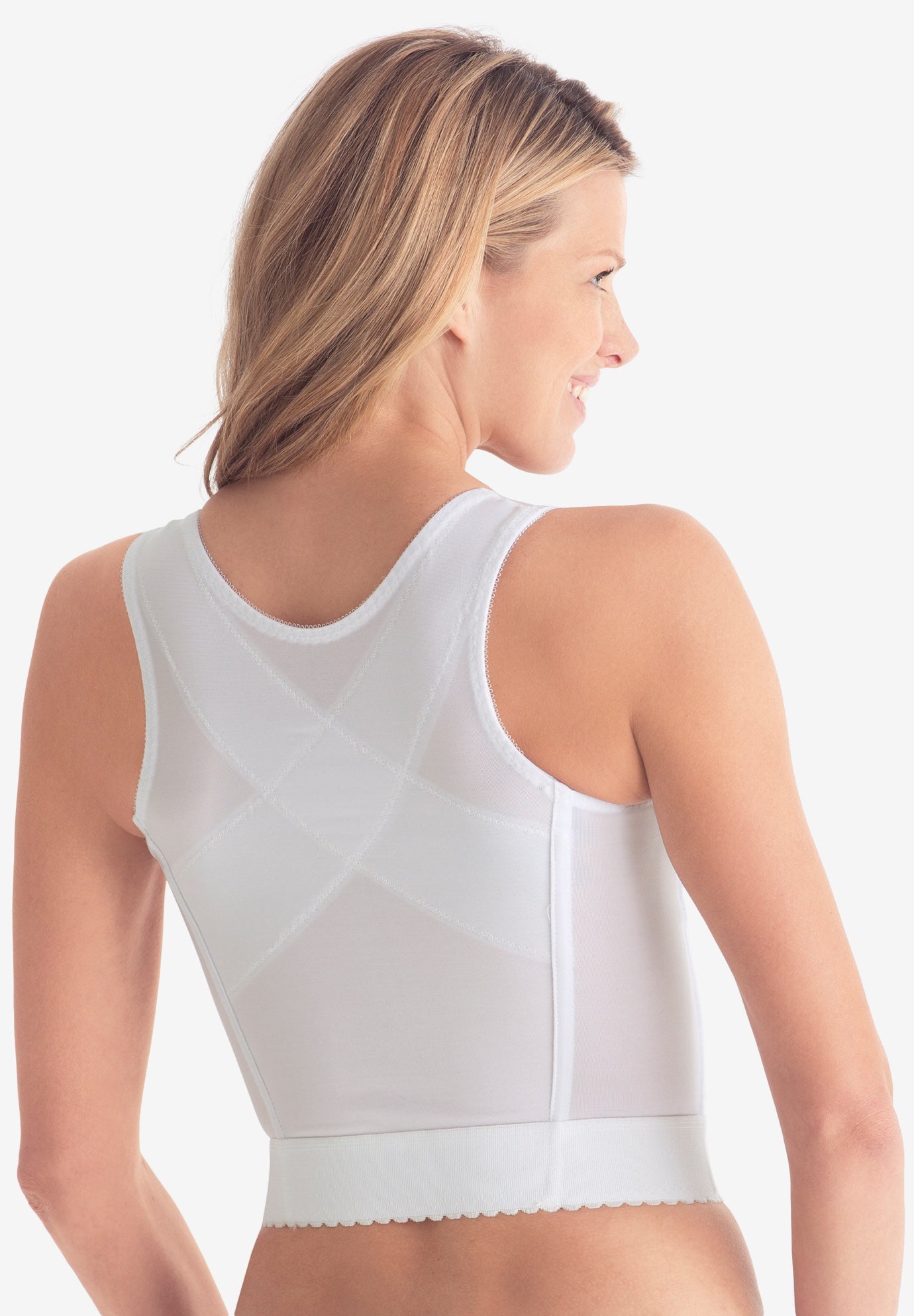 Front-Close Longline Wireless Posture Bra image number 1