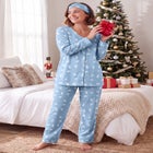 V-Neck Pajama Set & Headband image number 0