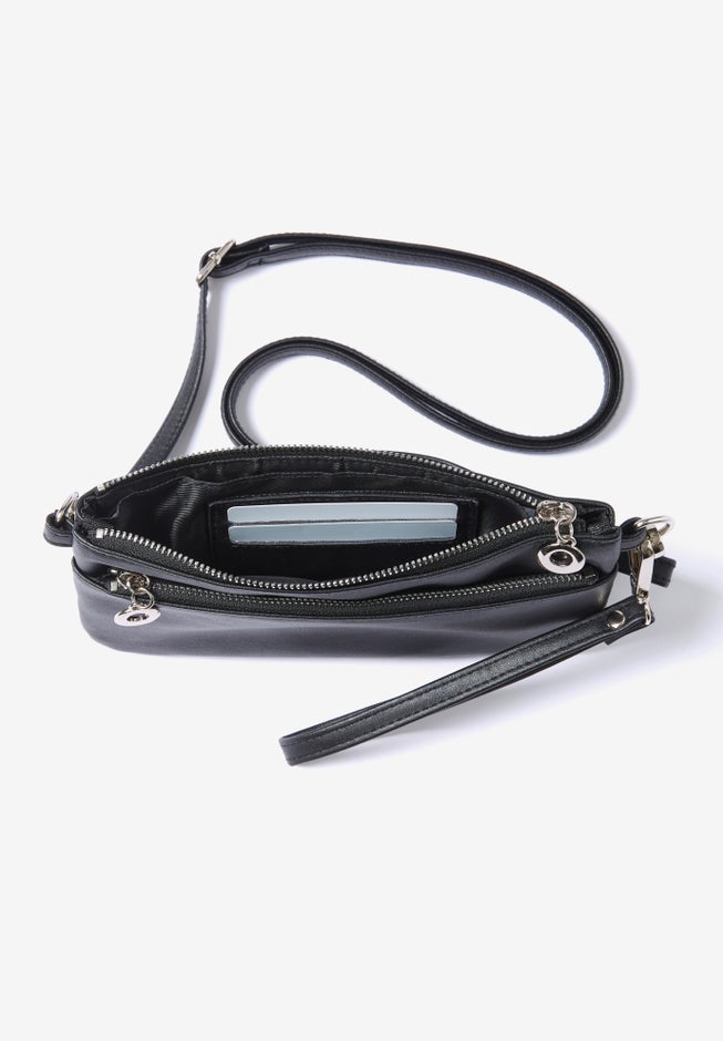 Crossbody Bag/Wristlet with Touchscreen Back image number 1