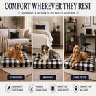 Sherpa Plaid Black Pillow Bed image number 2