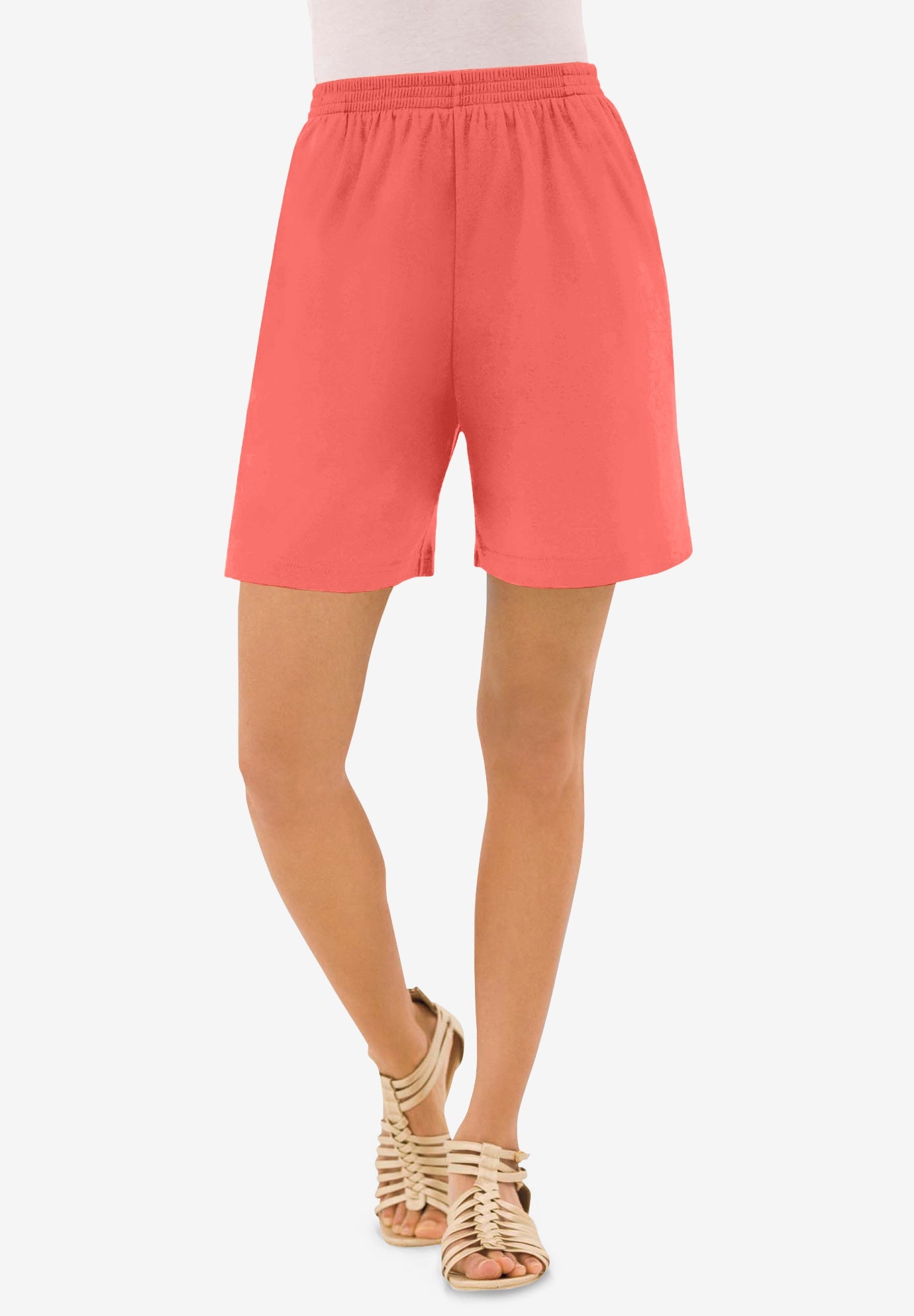 Plus Size Soft Knit Pull-On Short image number 0