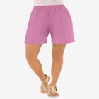 Plus Size Soft Knit Pull-On Short image number null