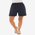 Plus Size Soft Knit Pull-On Short image number null