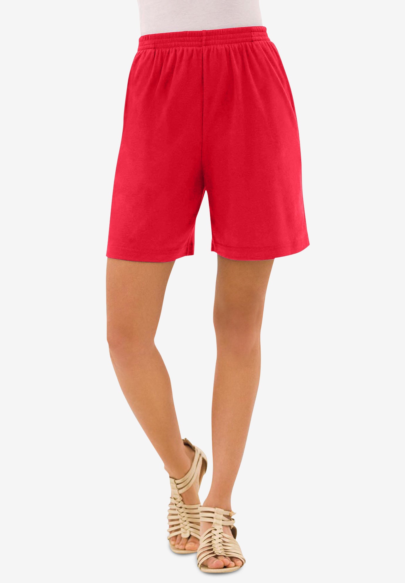 Plus Size Soft Knit Pull-On Short image number 0