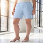 Plus Size Soft Knit Pull-On Short image number null