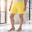 Plus Size Soft Knit Pull-On Short image number null