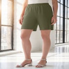 Plus Size Soft Knit Pull-On Short image number null
