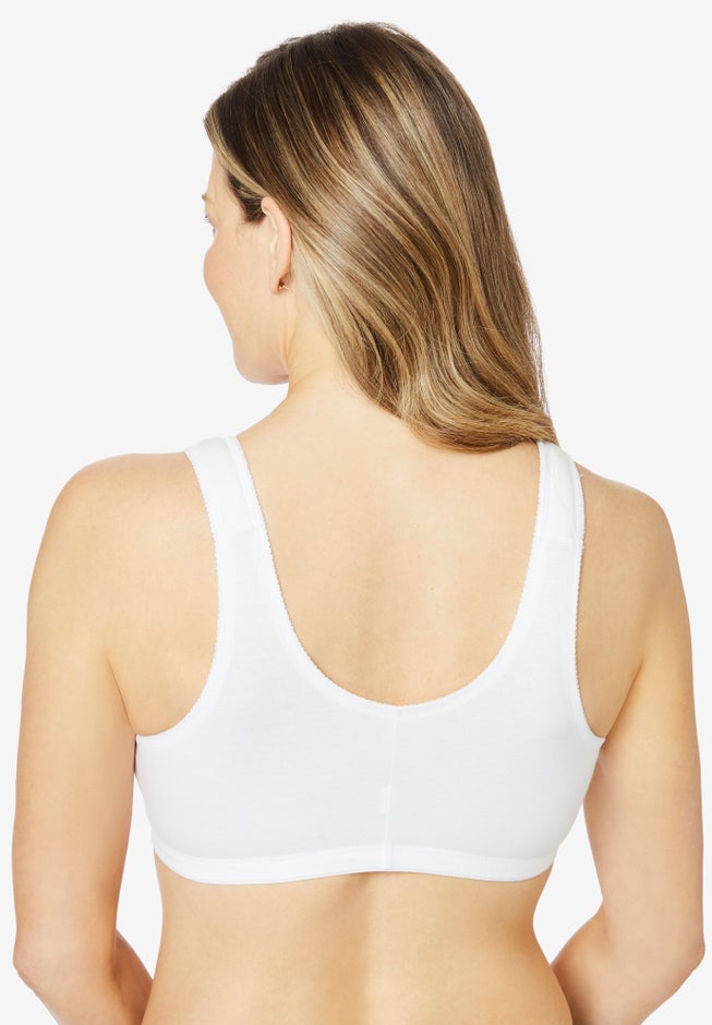 Leading Lady® Meryl Cotton Front-Close Wireless Bra image number 1