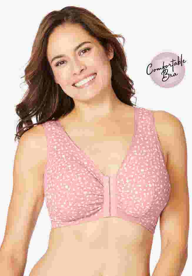 Leading Lady® Meryl Cotton Front-Close Wireless Bra image number 0