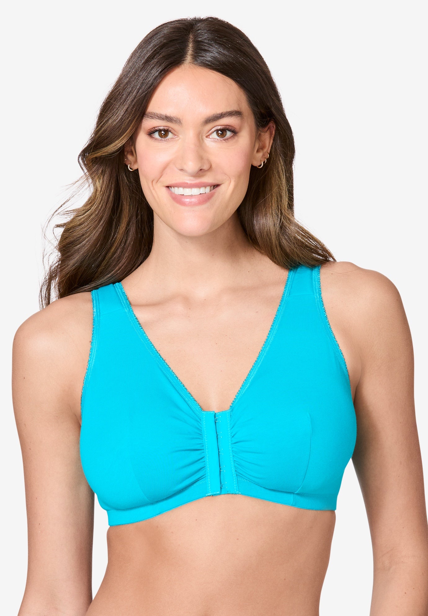 Leading Lady&reg; Meryl Cotton Front-Close Wireless Bra image number 0