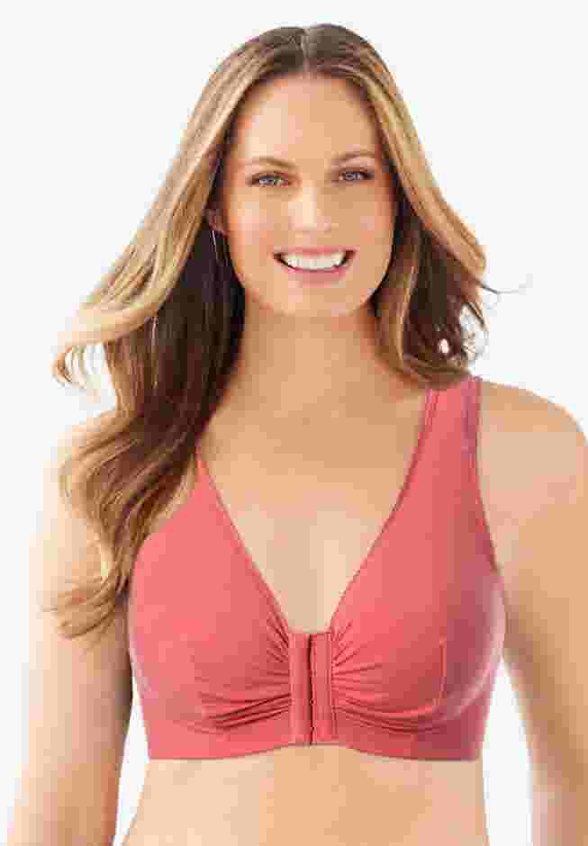Leading Lady® Meryl Cotton Front-Close Wireless Bra image number 0