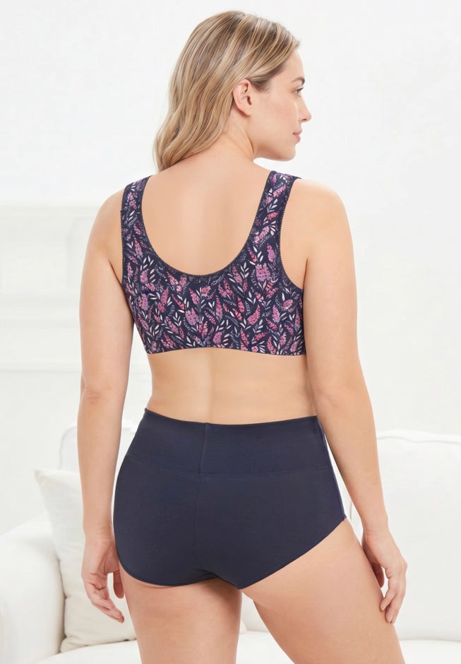 Leading Lady&reg; Meryl Cotton Front-Close Wireless Bra image number 1