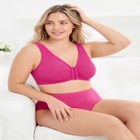 Leading Lady&reg; Meryl Cotton Front-Close Wireless Bra image number null