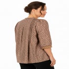 Plus Size Juliet Lace Trim Button-Down Shirt image number null