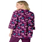 Plus Size Juliet Lace Trim Button-Down Shirt image number null