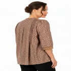 Plus Size Juliet Lace Trim Button-Down Shirt image number null