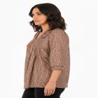 Plus Size Juliet Lace Trim Button-Down Shirt image number null