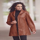 Plus Size A-Line Leather Jacket image number 0