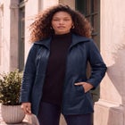 Plus Size A-Line Leather Jacket image number 0