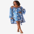 The Luxe Satin Short Peignoir Set image number null