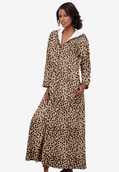 Long Hooded Fleece Sweatshirt Robe