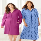 Long Hooded Fleece Sweatshirt Robe image number null