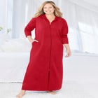 Long Hooded Fleece Sweatshirt Robe image number null