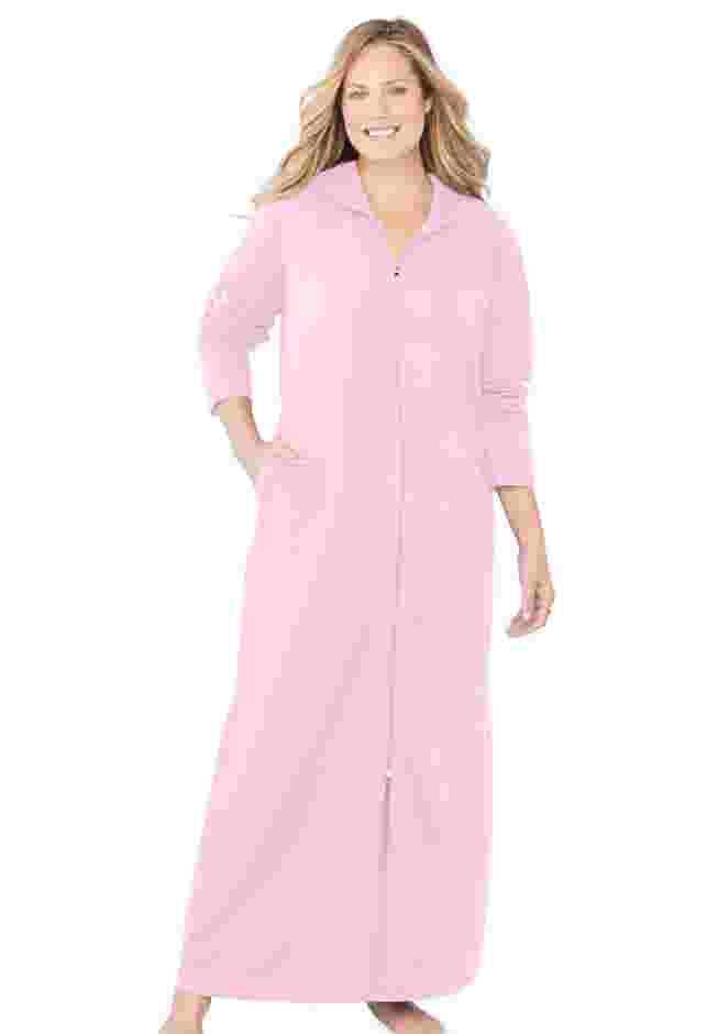Long Hooded Fleece Sweatshirt Robe image number 0
