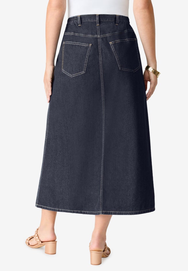 Plus Size Easy-Wear A-Line Skirt image number 1
