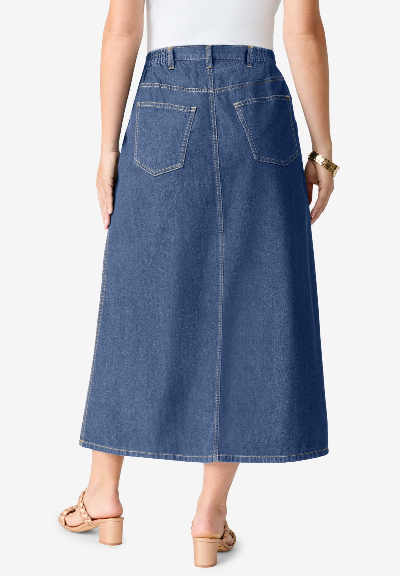 Plus Size Easy-Wear A-Line Skirt image number 1