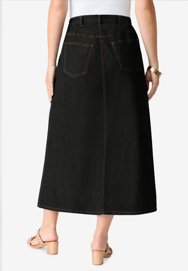 Plus Size Easy-Wear A-Line Skirt image number 1