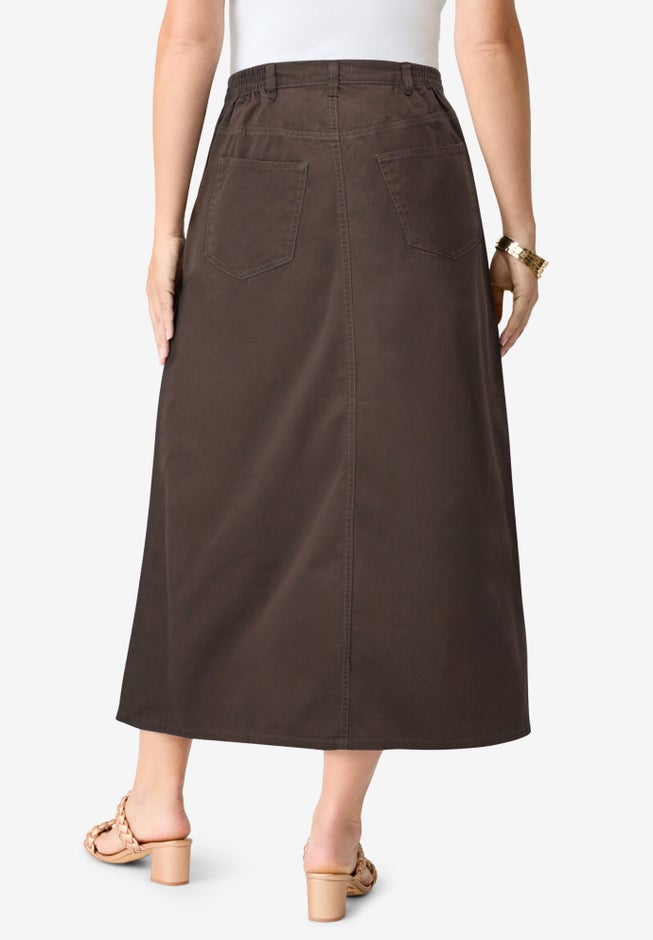 Plus Size Easy-Wear A-Line Skirt image number 1
