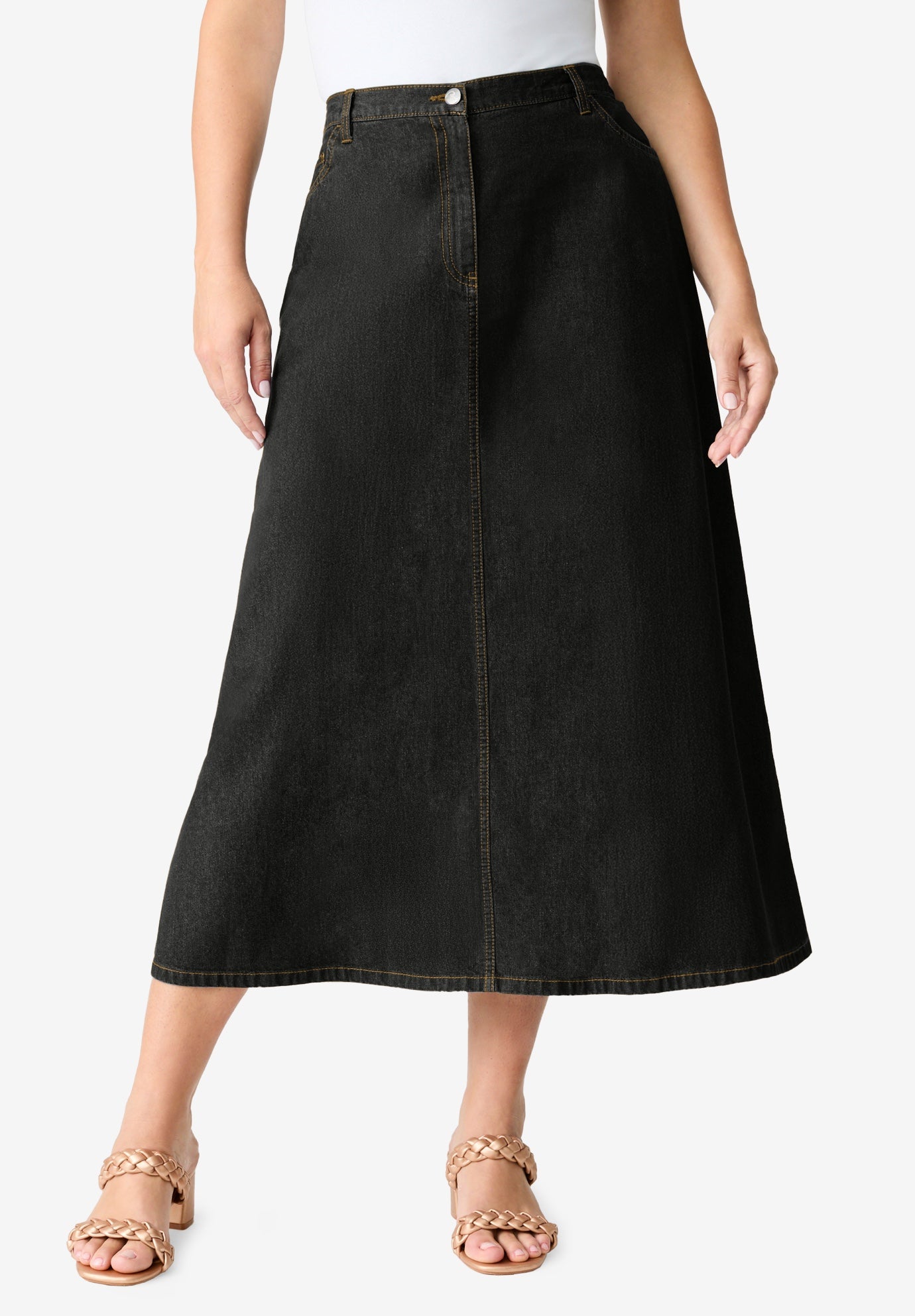 Plus Size Easy-Wear A-Line Skirt image number 0