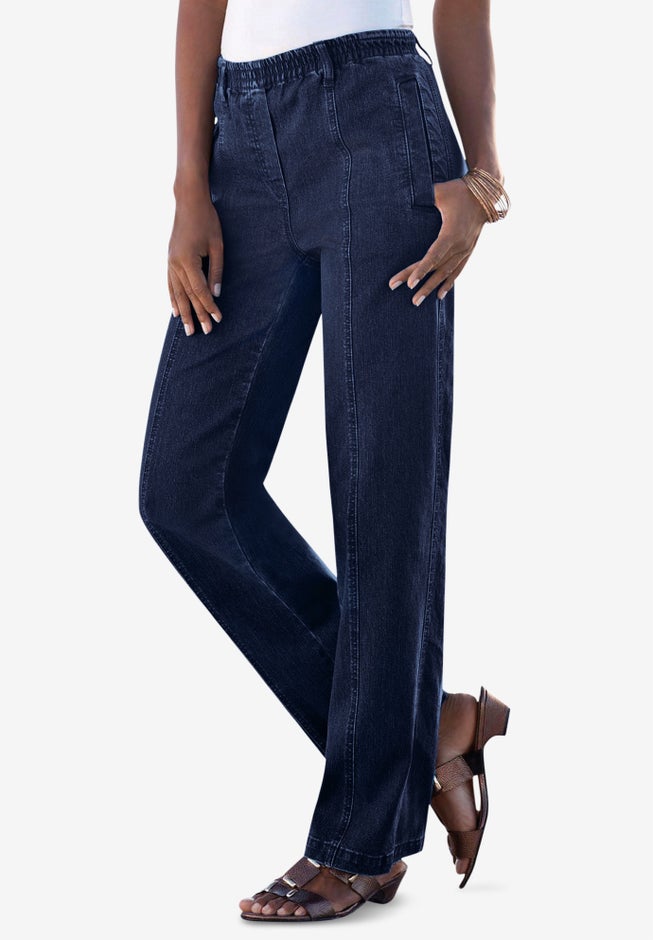 Plus Size Easy-Wear Straight Leg Jean image number 3