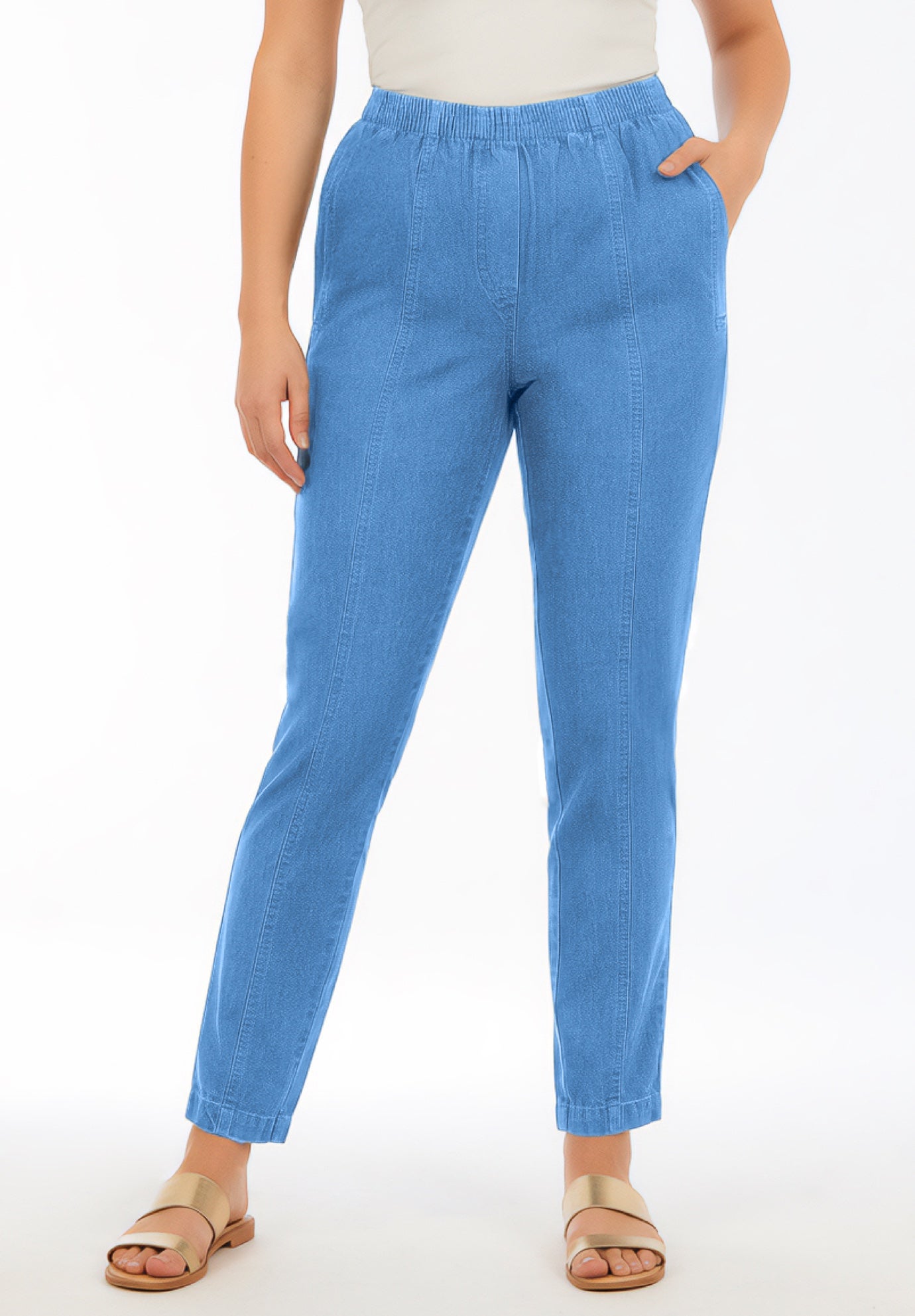 Plus Size Easy-Wear Straight Leg Jean image number 0