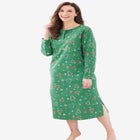 Long-Sleeve Henley Print Sleepshirt image number 0