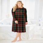 Long-Sleeve Henley Print Sleepshirt image number 0