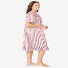Short Floral Print Cotton Gown image number 2