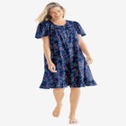 Short Floral Print Cotton Gown image number null