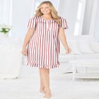 Short Floral Print Cotton Gown image number null