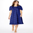 Short Floral Print Cotton Gown image number null