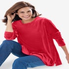 Plush Velour Tunic Sweatshirt image number 0
